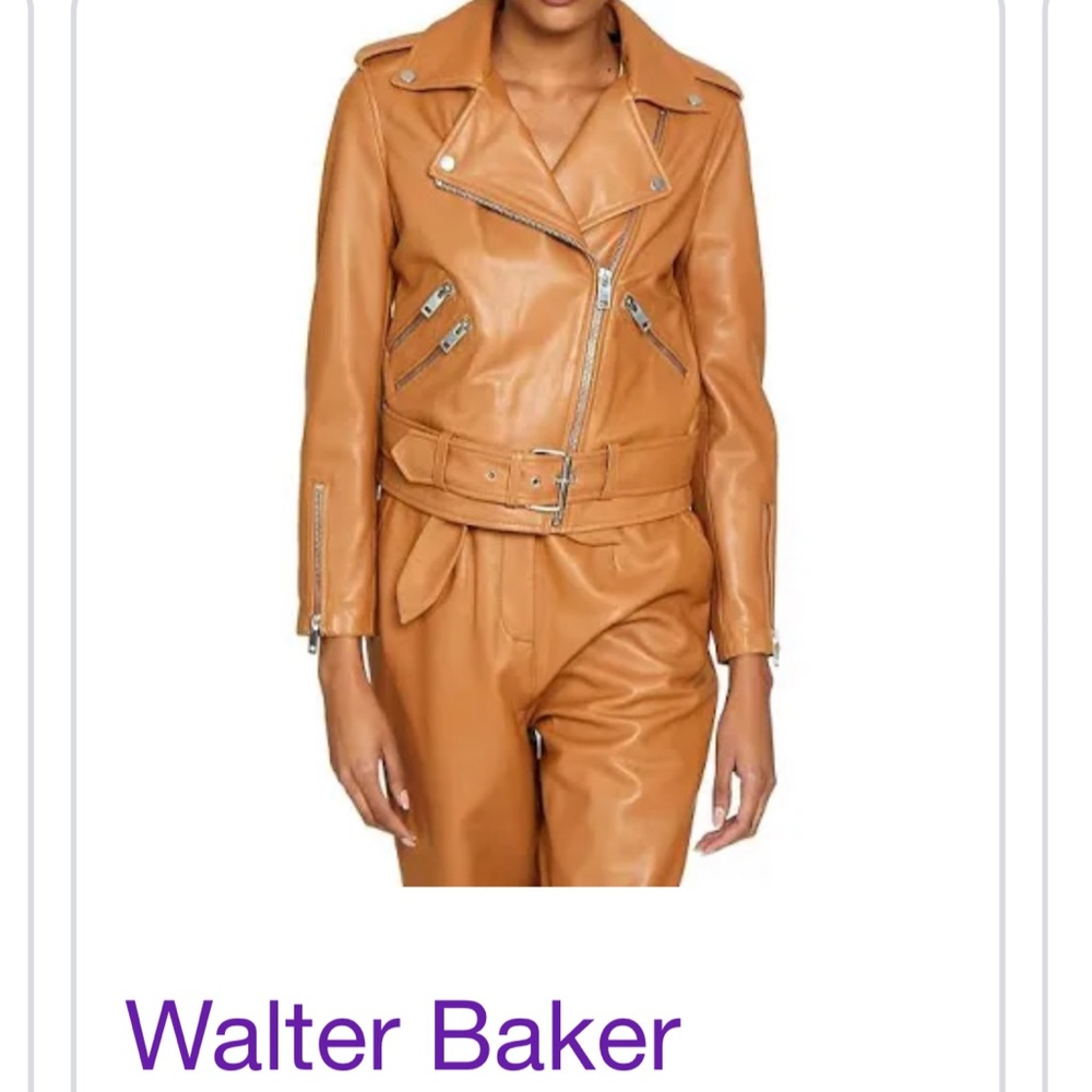 Walter Baker Leather Moto Jacket. Size M.